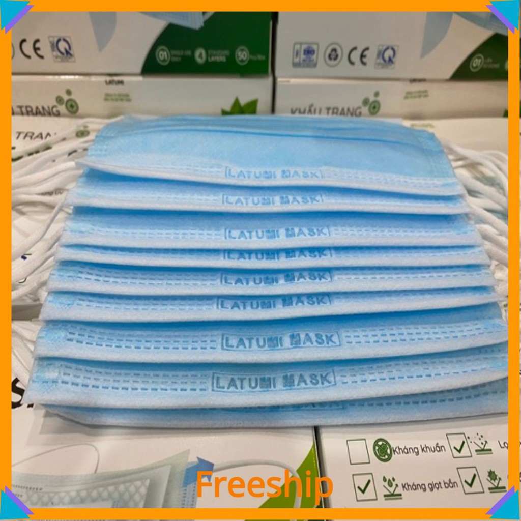 [COMBO 10 HỘP] Khẩu Trang Y Tế 4 Lớp Kháng Khuẩn Tác Dụng Ngăn Giọt Bắn, Chống Bụi yoneshop01