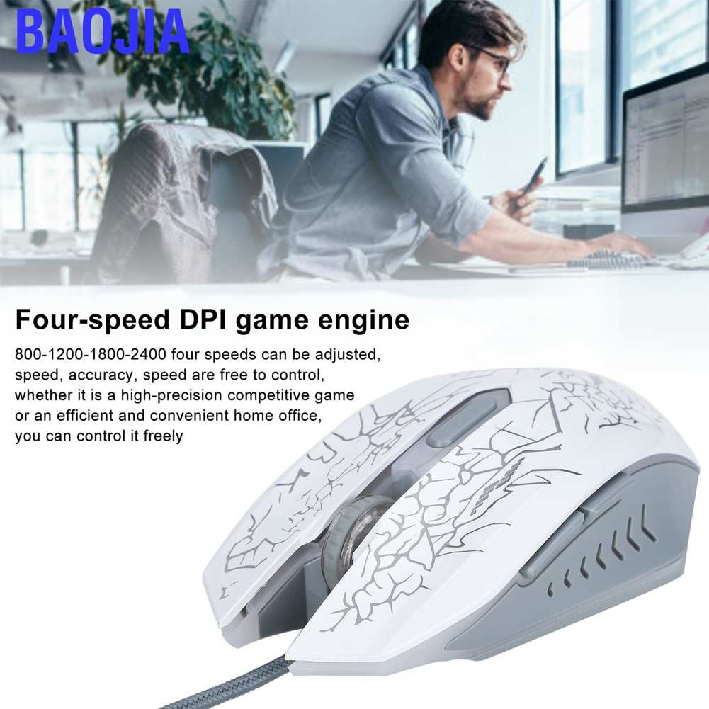 Chuột Chơi Game Có Dây Usb 2400 / 1800 / 1200 / 800 Dpi 3500fps