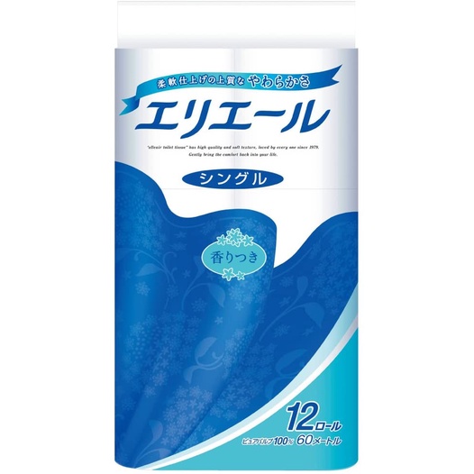 Lốc 12 cuộn giấy vệ sinh Elleair Toilet Paper Single &amp; Double