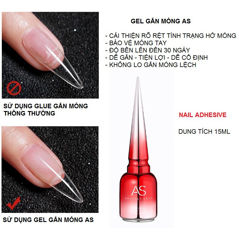 GEL GẮN MÓNG AS VỎ ĐỎ CHÍNH HÃNG ( Nail Adhesive )