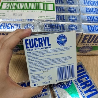 Bột trắng răng Eucryl Freshmint Flavour Toothpowder (50g) / Bột đánh răng bạc hà (hàng Anh)