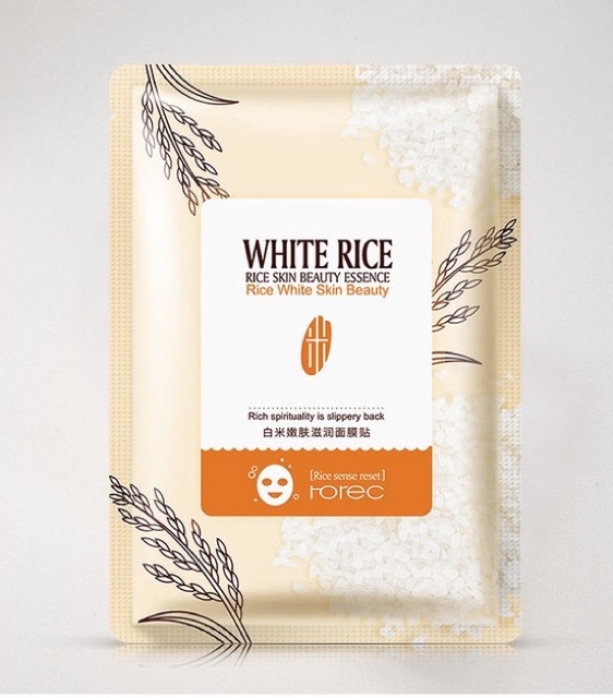 [RẺ VÔ ĐỊCH] Mặt nạ giấy dưỡng da mụn cấp ẩm thải độc Gạo Rorec White Rice Mask