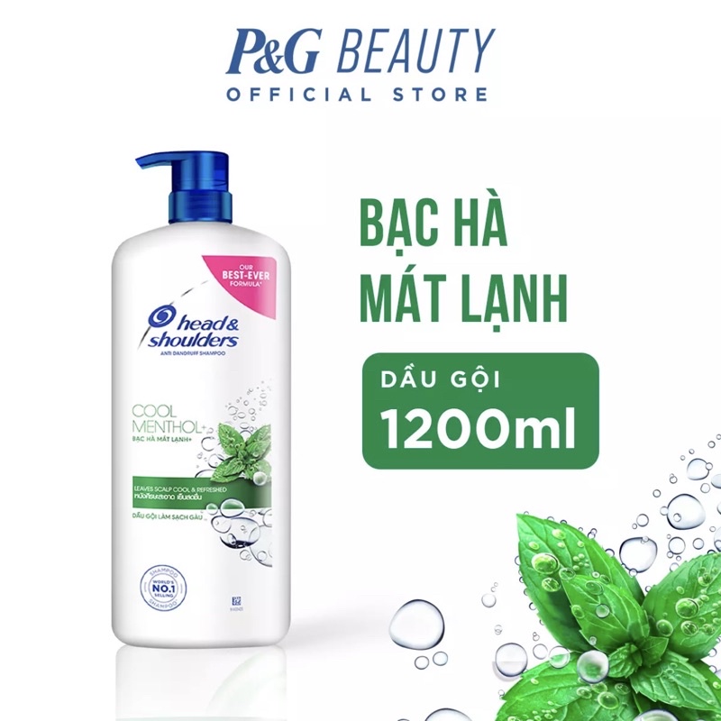 Dầu gội Head & Shoulders Hương Bạc Hà Mát Rượi 1200ML/1800ML