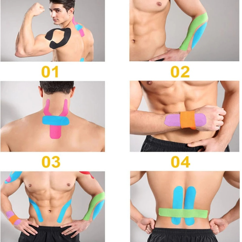 KINESIOLOGY TAPE (Hàng Mới Về) Băng Dán Bảo Vệ Cơ Bắp Khi Chơi Thể Thao