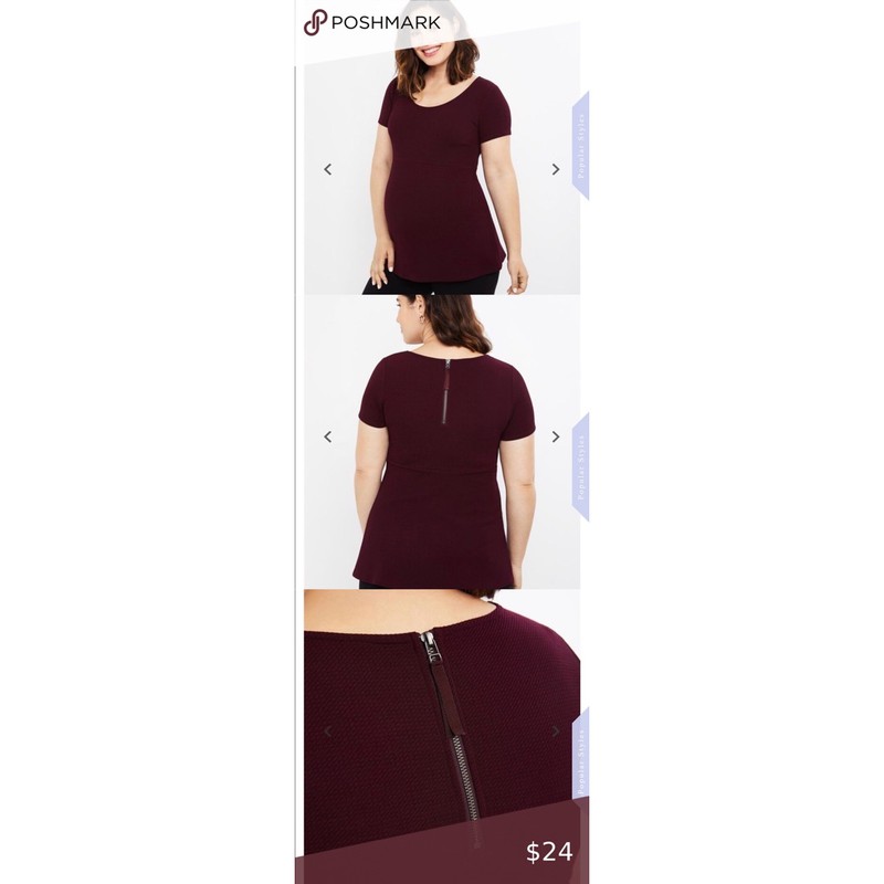 Áo bà bầu motherhood maternity peplum co giãn mang thai vnxk xuất dư xịn