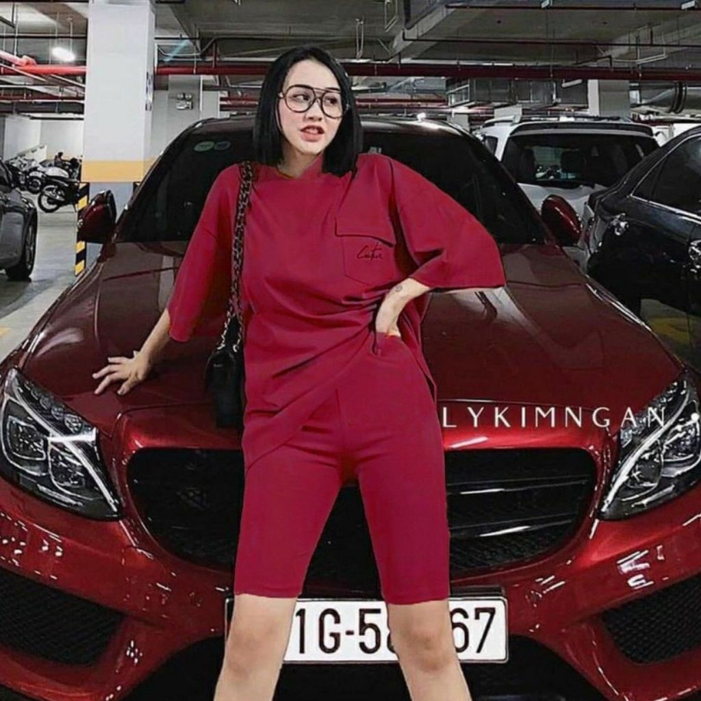 Đồ bộ nữ mặc nhà bigsize ESHOP đồ mặc nhà quần lửng ngố chất thun cotton thể thao đẹp dễ thương đi chơi ngủ AD08