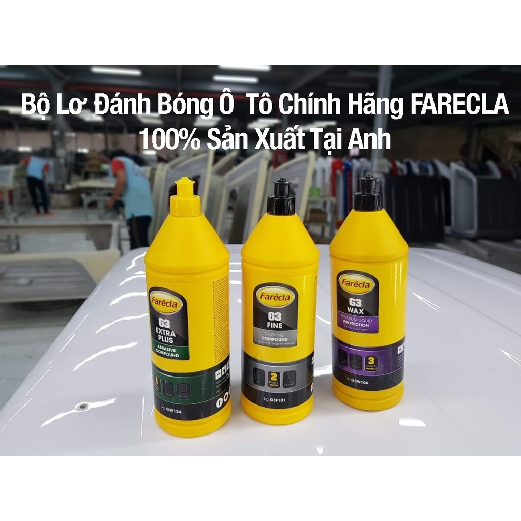 Xi đánh bóng, dung dịch đánh bóng 3 bước Farecla cho Epoxy resin và ôtô chuyên dụng