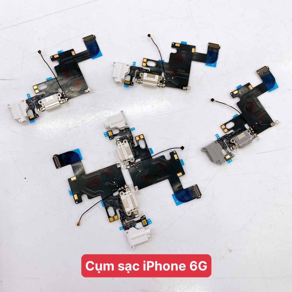 Cụm chân sạc iPhone 6 6G ( kèm mic , tai nghe ) , mạch sạc iPhone 6 6G linh kiện loại tốt, bảo hành đổi trả