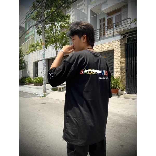 Áo thun Sadboiz 7 màu nam nữ áo thun sad boiz VIBES full tag Kun Shop