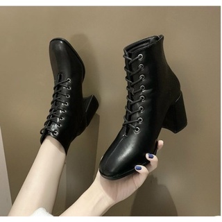 [FULL BOX] Giày BOOT Nữ Da Mềm  Đế 7 cm Phong Cách Hàn Quốc