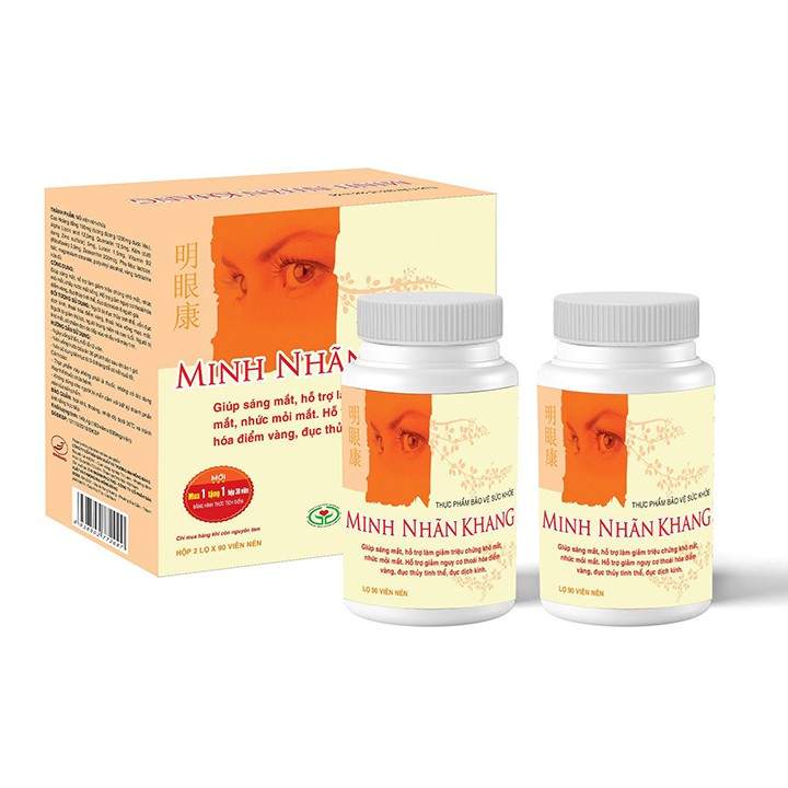 Minh Nhãn Khang Hộp 180 Viên - Giúp Đôi Mắt Luôn Sáng & Ngăn Ngừa Bệnh Lý Về Mắt