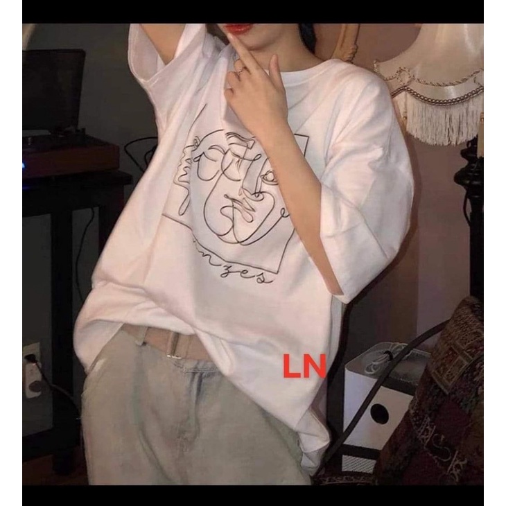 Áo phông 2 mặt người ô vuông TH6