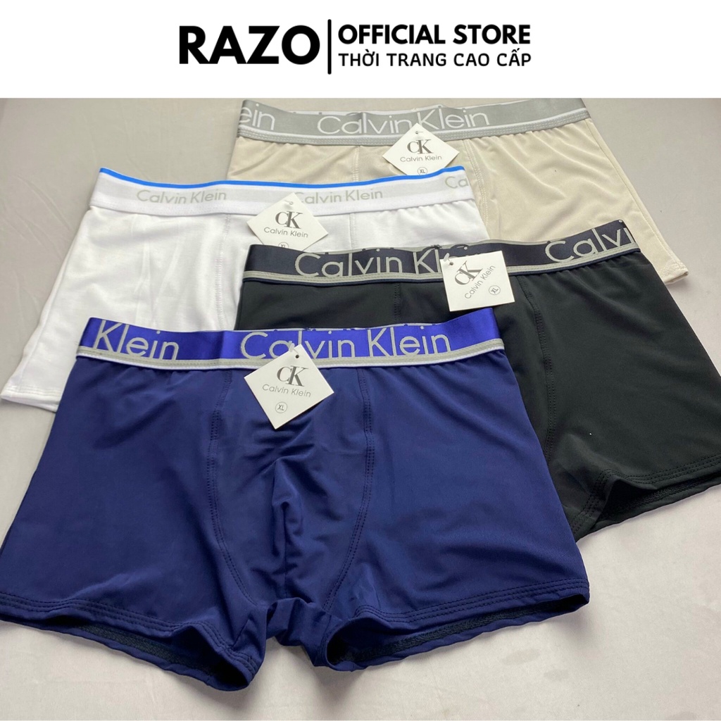 Quần Sịp Nam Boxer Combo 4 Cái Cav-05, Boxer Nam Thun Lạnh Co Dãn 4 Chiều.
