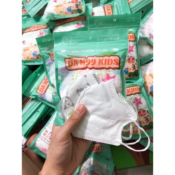 [4-12 tuổi] Sỉ 1 thùng (gồm 200 cái) khẩu trang N99 Duy Anh hàng chính hãng