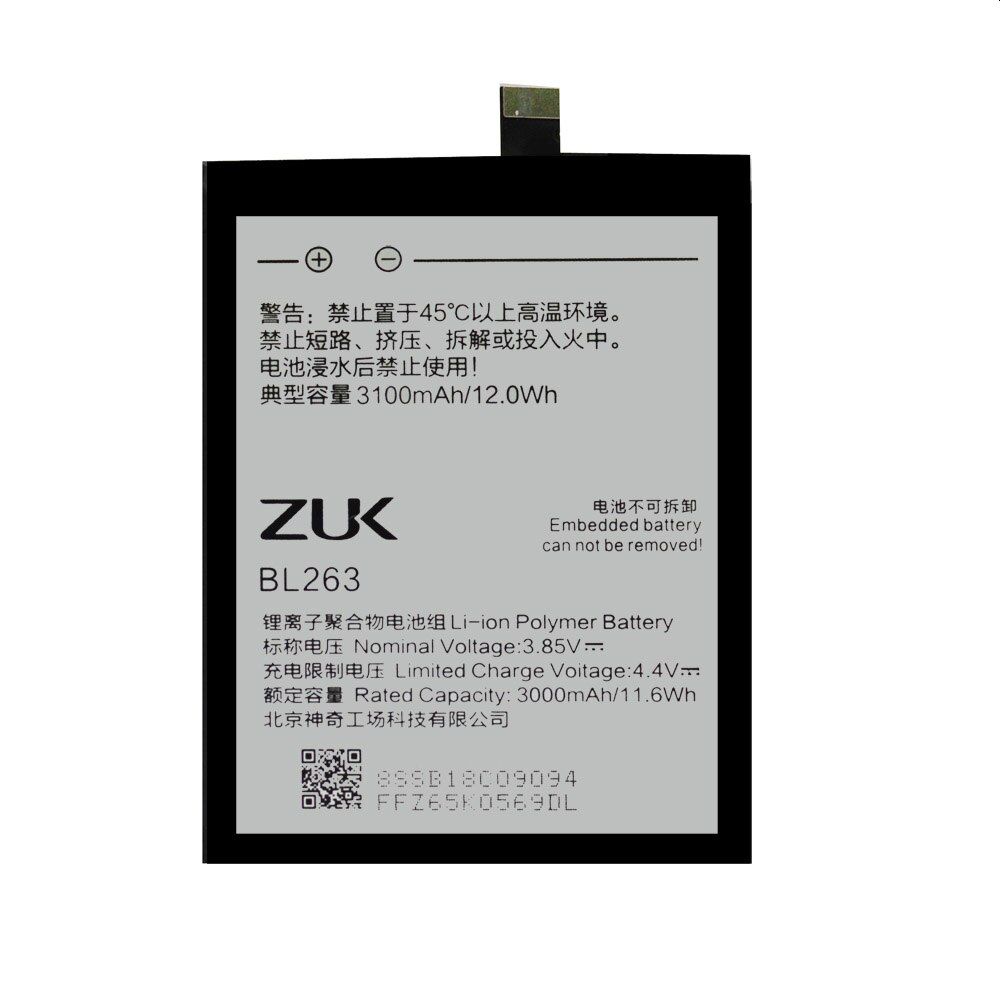 Pin Lenovo Zuk Z2 Pro (BL263), 3000mAh ,bảo hành 6 tháng