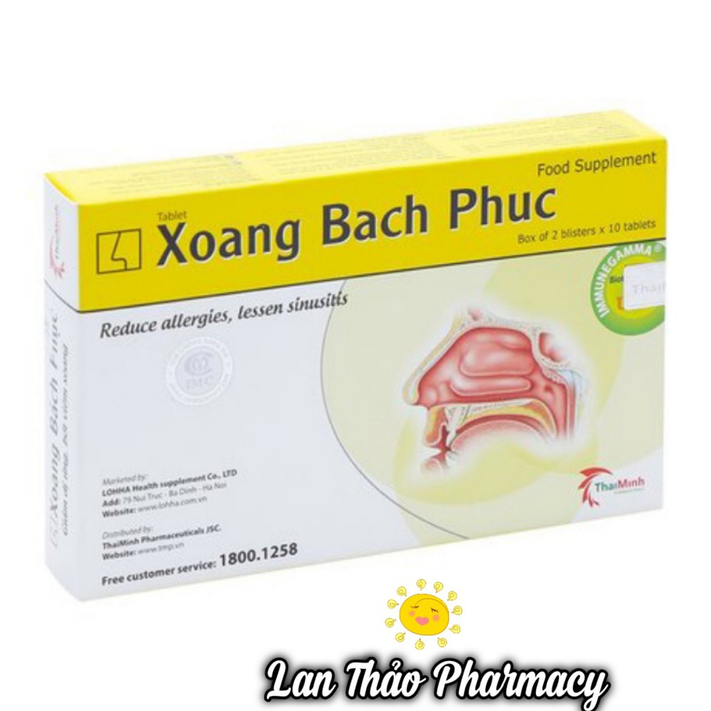 XOANG BÁCH PHỤC GIẢM DỊ ỨNG BỚT VIÊM XOANG HIỆU QUẢ