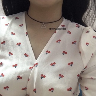 ROSY - CHOKER DA PHỐI MẶT HÌNH HỌC (ẢNH THẬT Ở SAU!!!!)