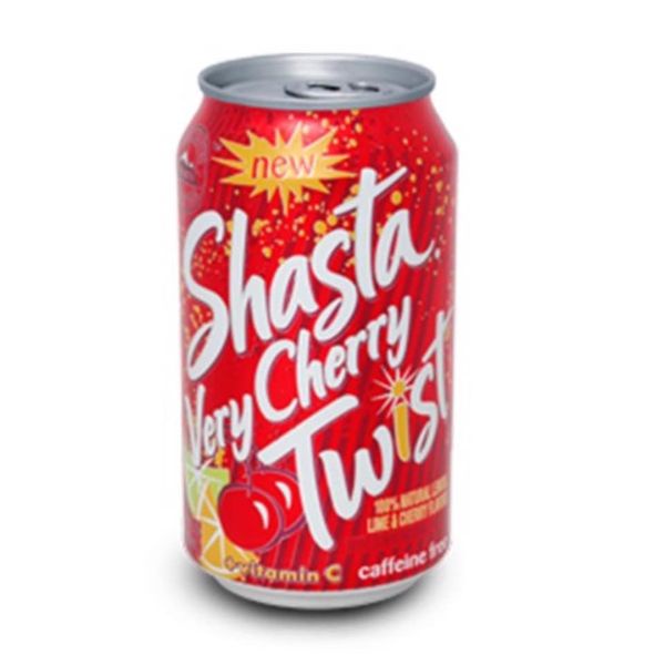 Nước ngọt có gas Cherry Shasta Twist 355ml nhập khẩu từ Mỹ