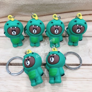 🐻 Móc khoá gấu Dino Brown