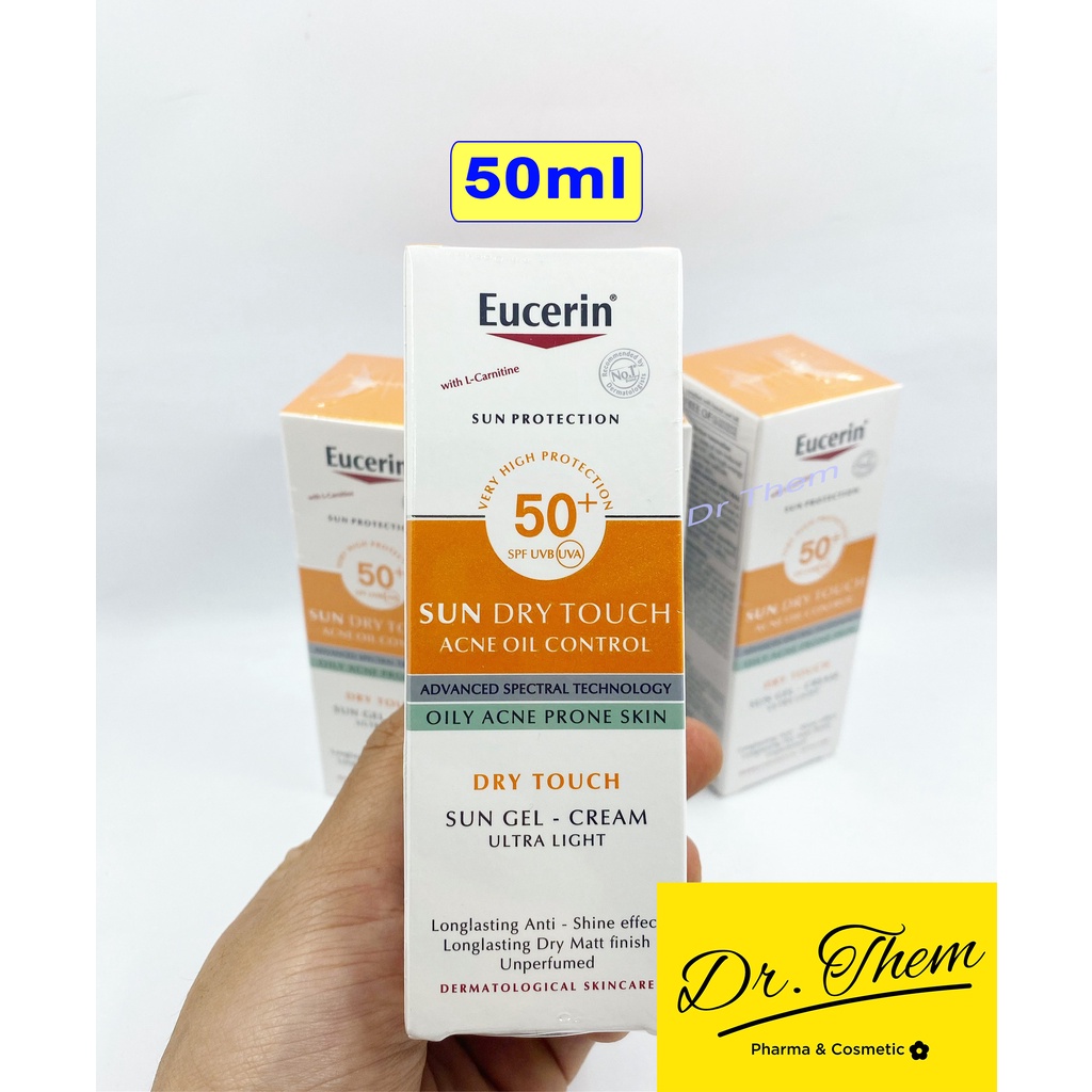 Kem Chống Nắng Eucerin Cho Da Dầu Mụn Eucerin Sun Gel-Cream Dry Touch Oil Control SPF50+ 50ml - Giảm Nhờn