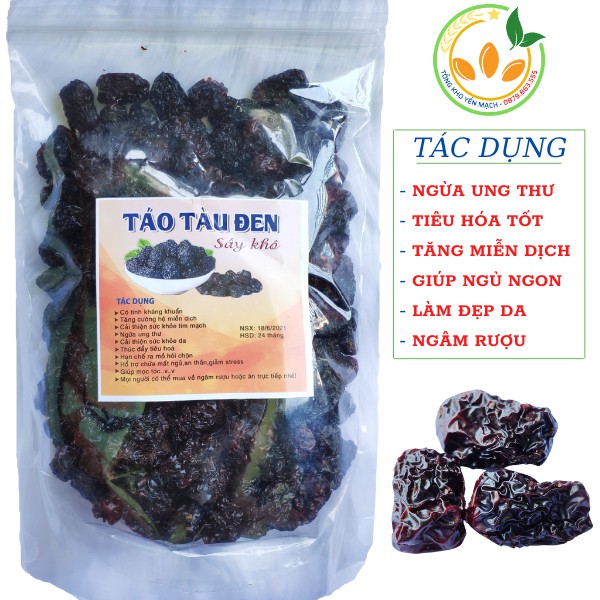 Táo Tàu Đen, Táo Tàu Sấy Khô giúp làm đẹp da, ngủ ngon giấc và tốt cho hệ tiêu hóa - 1kg