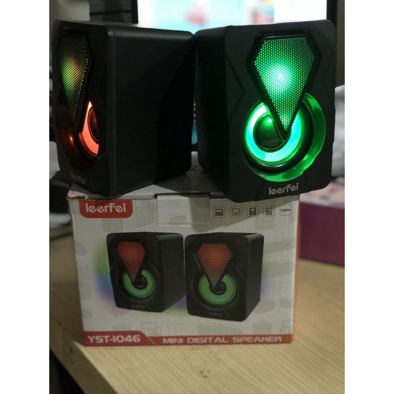 Loa máy tính mini 2.0 SPEAKER Y-9077 LED RGB bảo hành 12 tháng giá cực rẻ