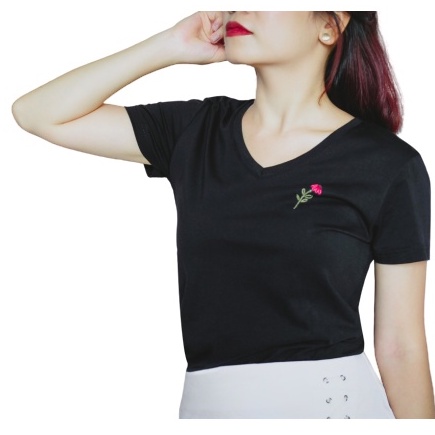 Áo thun họa tiết thêu, Thêu tay (Handmade) nhiều hình thêu, 100% Cotton Sang mịn bởi thợ thủ công Việt Nam