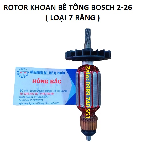 Rotor máy khoan bê tông ba chức năng bosh 2-26