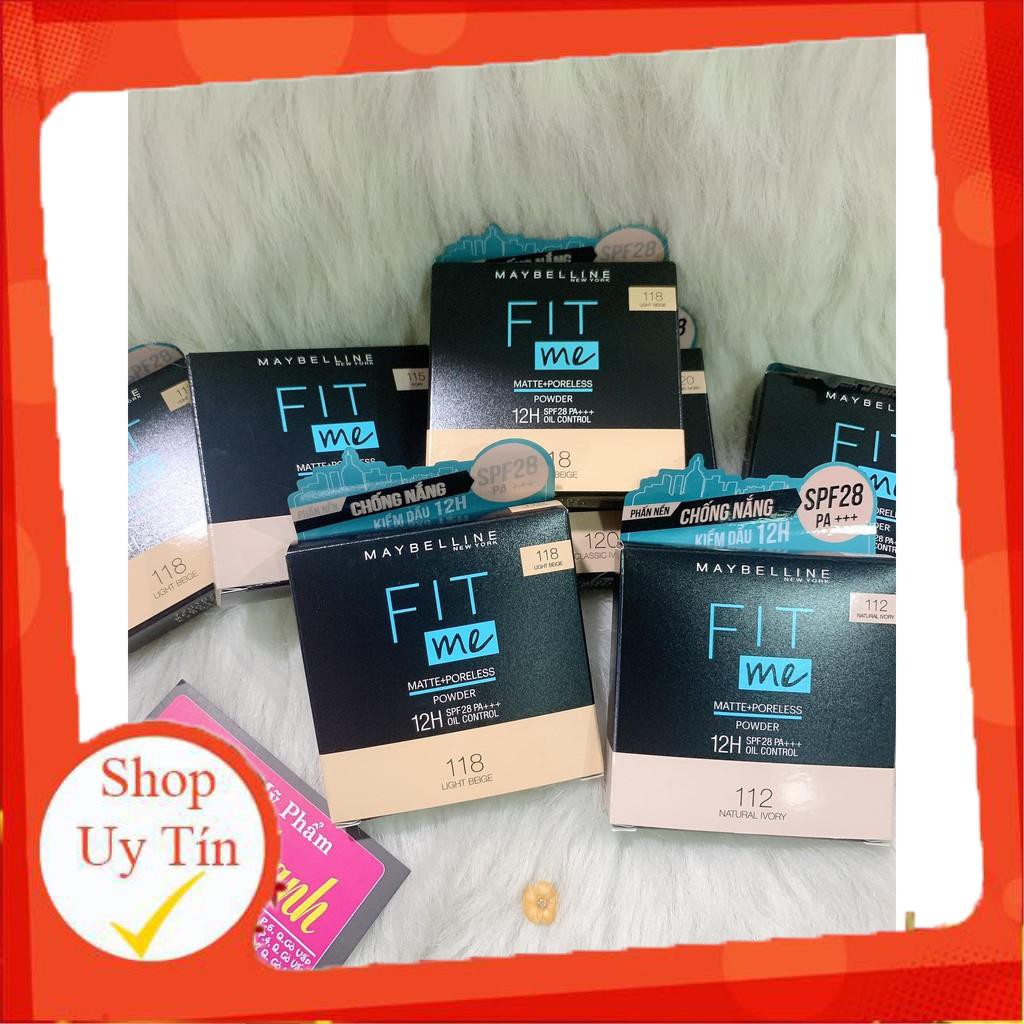 Phấn Nền Kiềm Dầu Chống Nắng 12H Mịn Lì Lâu Trôi Maybelline Fit Me