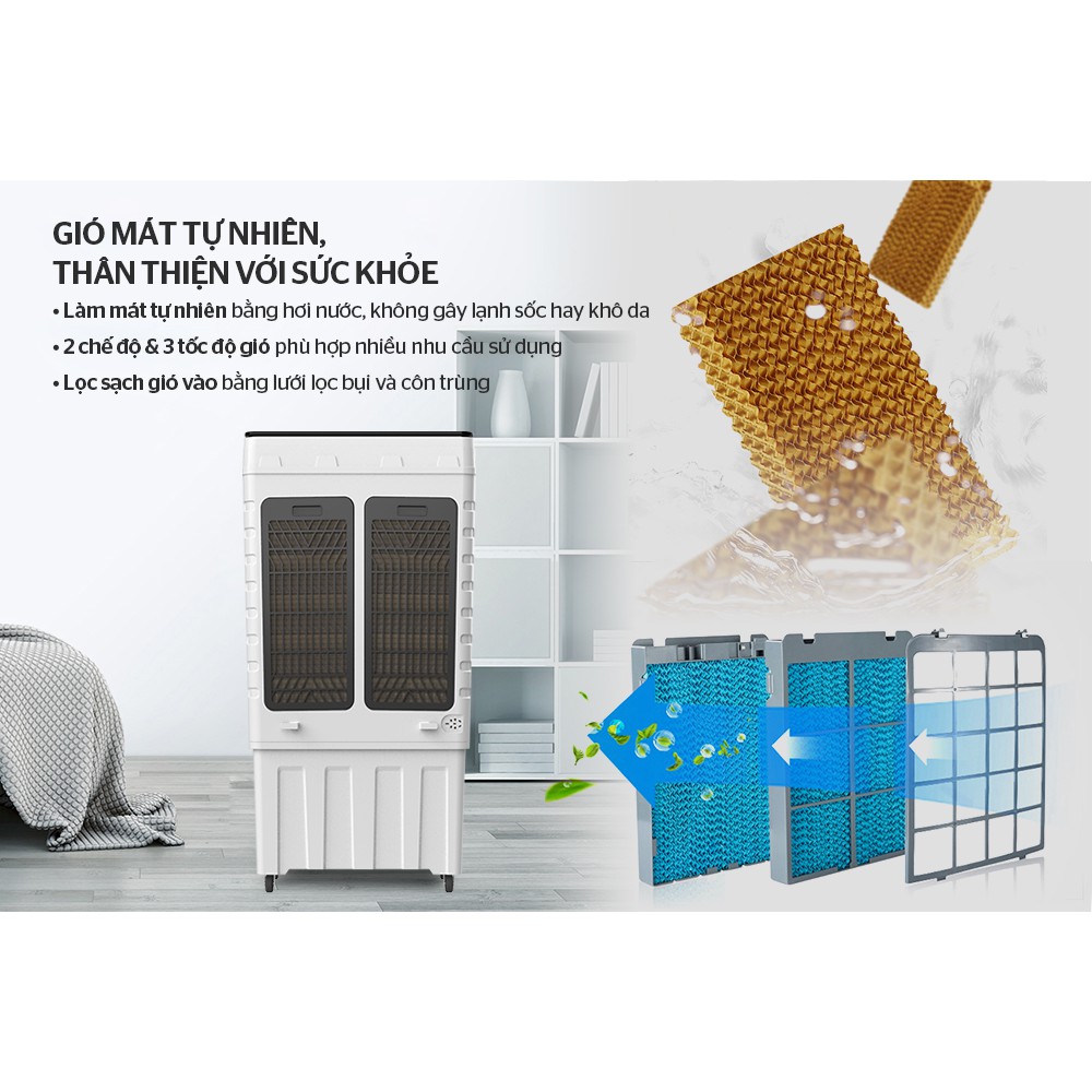 {FREESHIP} NEW 2021 Quạt điều hòa - Máy làm mát không khí Sunhouse SHD7759, làm mát nhanh, tiết kiệm điện