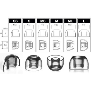 Nút tai nghe AZLA SednaEarfit XELASTEC trong suốt cho tai nghe in-ear TWS WF-1000XM3, Sennheiser Momentum True Wireless