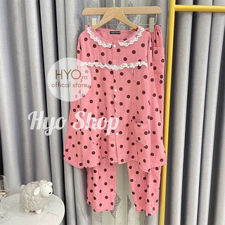 Bộ bầu sau sinh mùa hè Lụa dài tay có khóa ngực Freesize 68kg