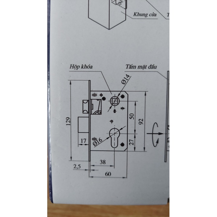 KHÓA TAY GẠT PHÒNG VIỆT TIỆP 04503 - BH 3 NĂM