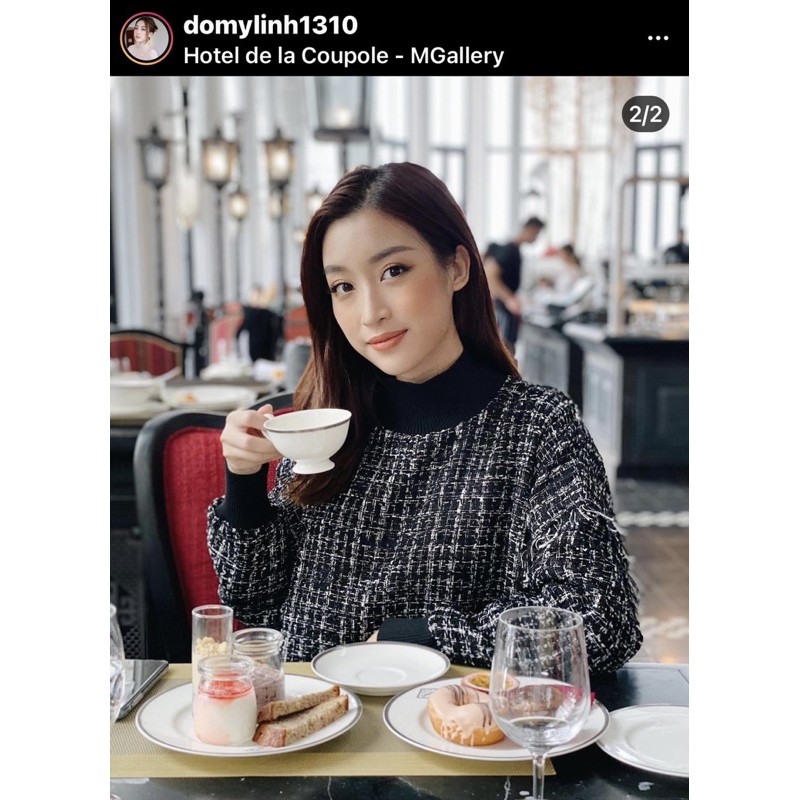 Áo Zara tweed size XS auth