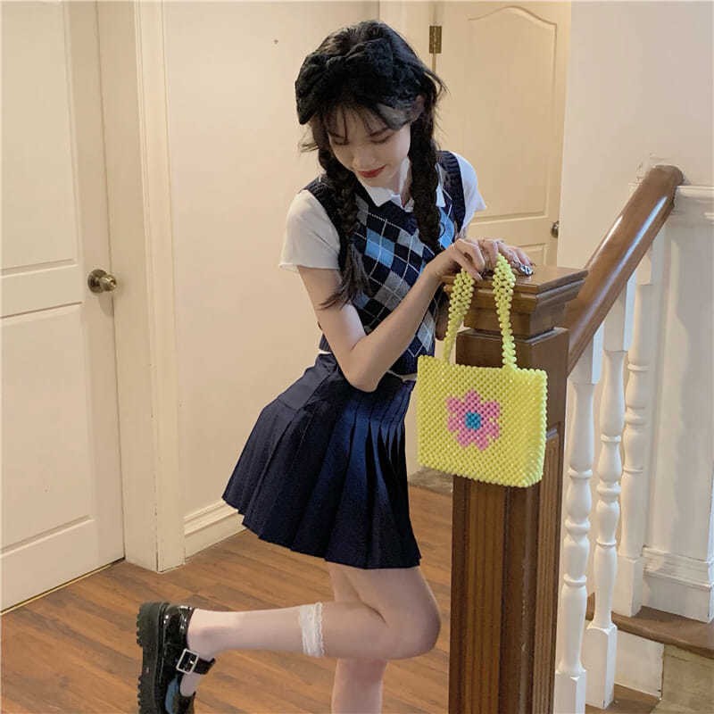 Áo Gile Len Cổ Tròn, Áo Len Nữ Cao Cấp ULZZANG Phong Cách Hàn Quốc Trẻ Đẹp | BigBuy360 - bigbuy360.vn