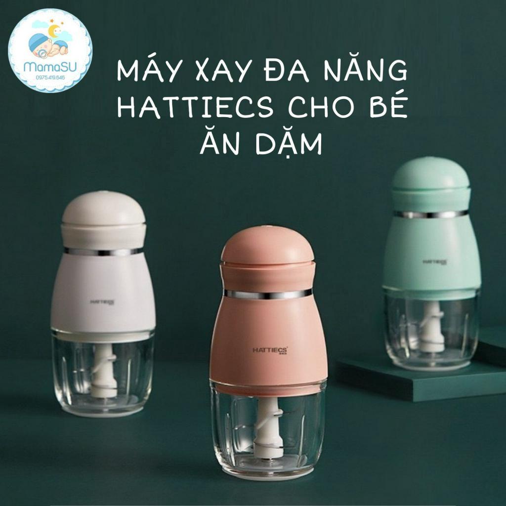 Máy xay cầm tay đa năng Hattiecs cho bé ăn dặm bản nâng cấp model HCP-A6 6 lưỡi dao và HCP-A7 8 lưỡi dao