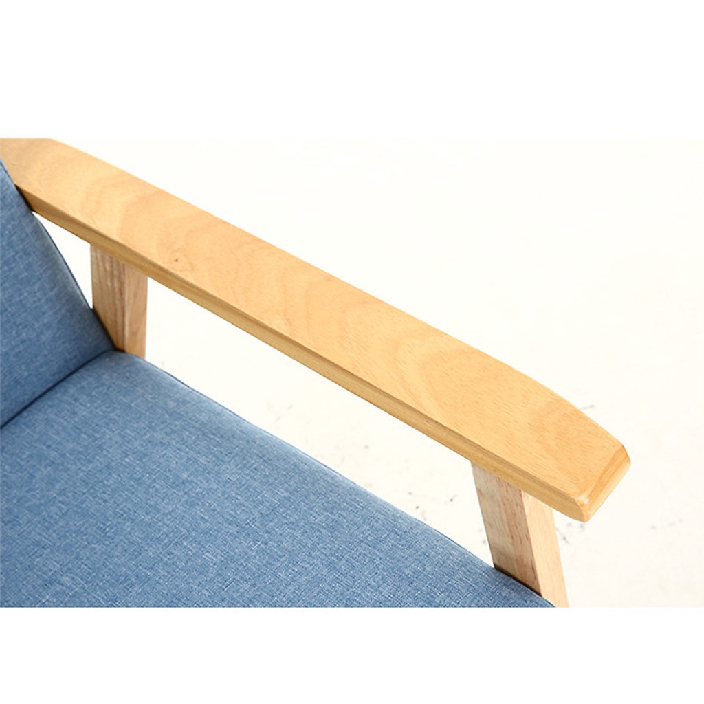 Sofa gỗ IBIE Tokai khung gỗ cao su tùy chọn kích thước, màu sắc, nệm mousse D40 bọc vải cao cấp, chất lượng xuất khẩu