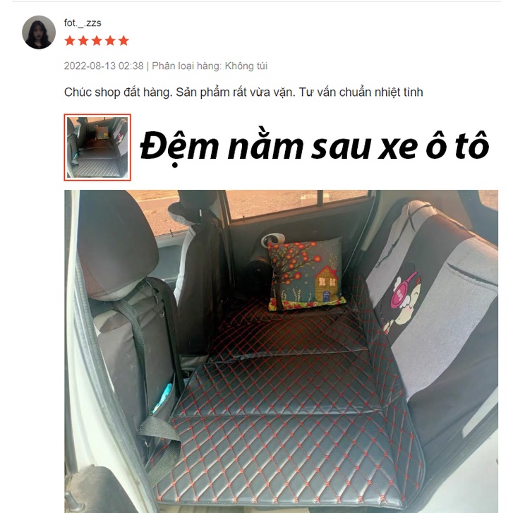 Nệm hơi ô tô, đệm giường nằm ô tô cao cấp không cần bơm hơi 5 lớp cao cấp, đệm hơi dã ngoại, du lịch cao cấp