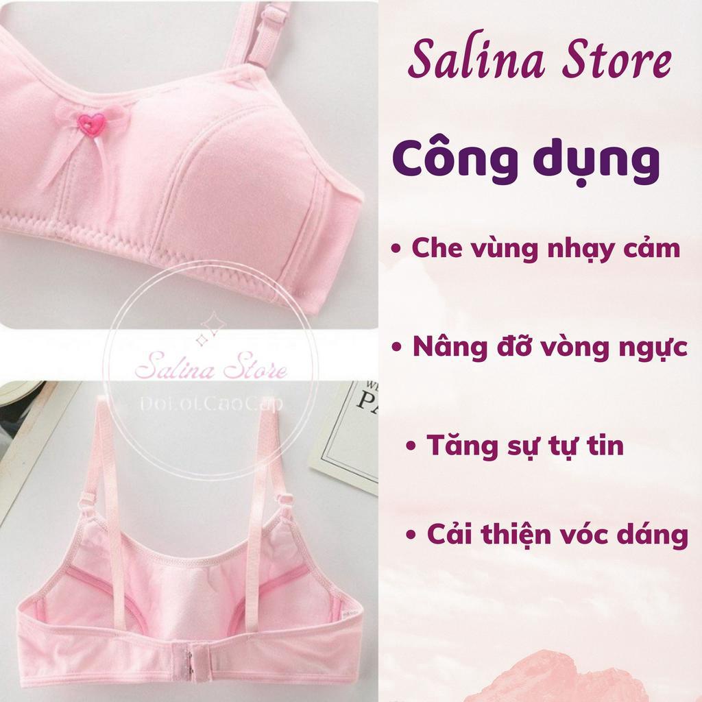Áo lót học sinh, áo dây cho bé gái tuổi dậy thì, áo ngực trẻ giai đoạn phát triển, cài sau 2 móc - SALINA STORE