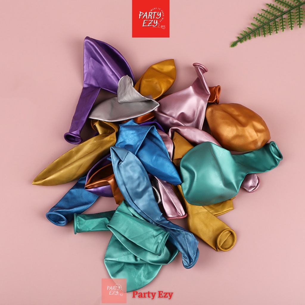 SET 5 BÓNG CHROME SIÊU NHŨ TRÒN 10 INCH  - NHIỀU MÀU