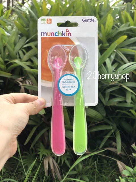 Set 2 thìa ăn dặm Sillicon Munchkin