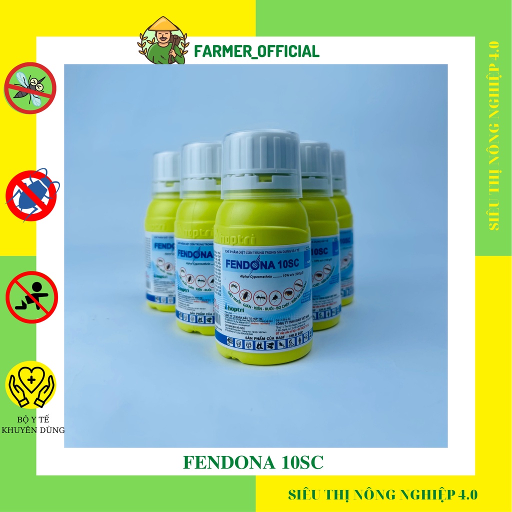 Thuốc diệt muỗi Fendona 10SC - 50ml, Dung dịch diệt côn trùng Fendona BASF Thụy Sĩ, đuổi gián, diệt ruồi kiến, bọ chét