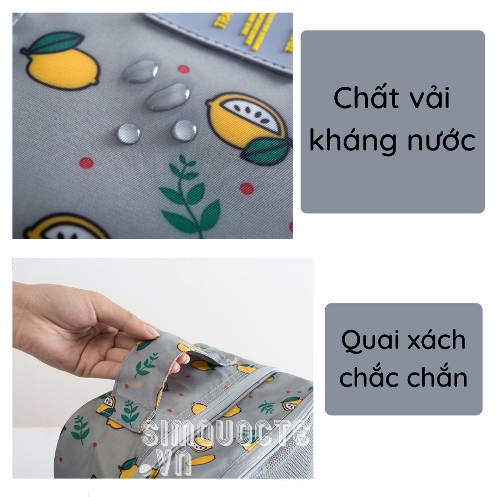 Túi đựng giày gắn vali du lịch chống thấm nước hình dễ thương TG4