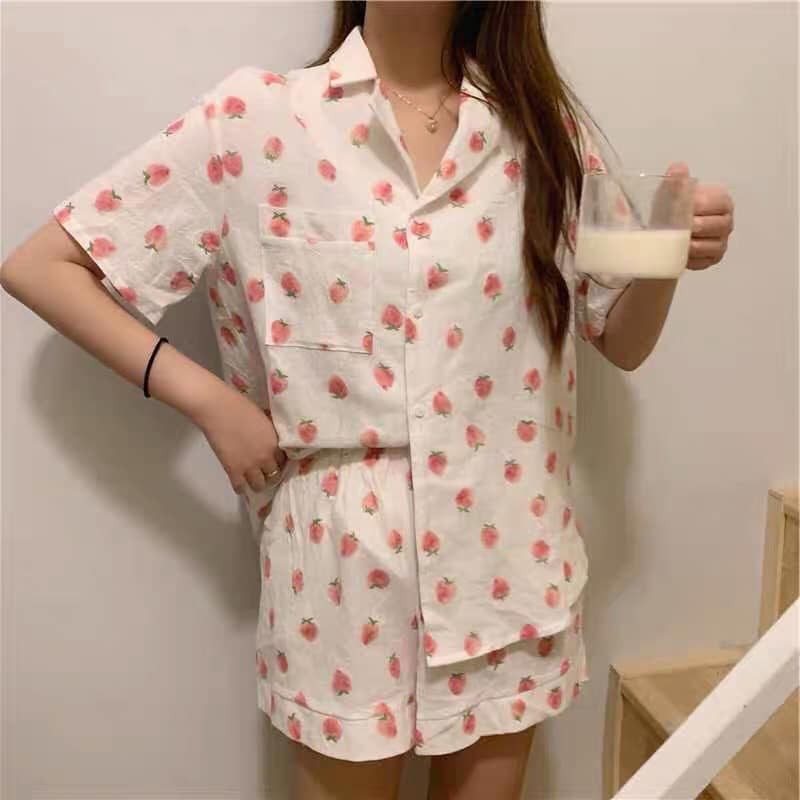 set áo ngủ strawberry | BigBuy360 - bigbuy360.vn