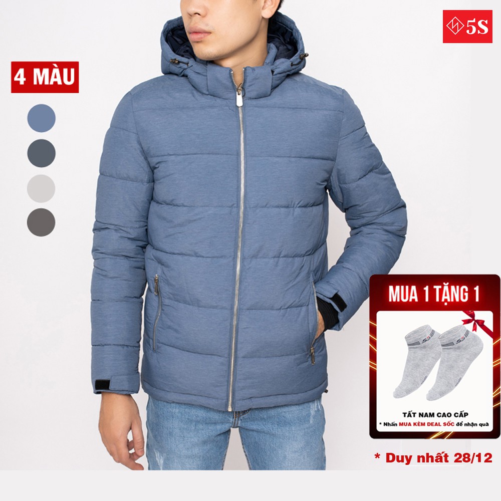 Áo Phao Nam 5S (2 màu), Chần Bông Cao Cấp, Vải Melang Xước Siêu Mềm, Phom Ôm Trẻ Trung (AKC20024-02)