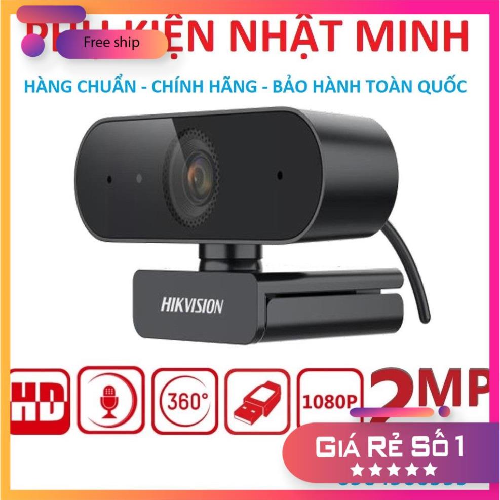 Webcam Máy Tính PC Hikvision U02 Full HD 1920x1080P Có Mic/ Livestream, Dạy & Học Online