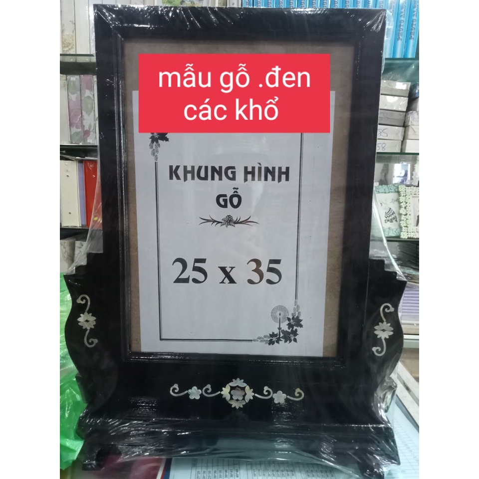 khung ảnh thờ có chân đế 25x35 gỗ