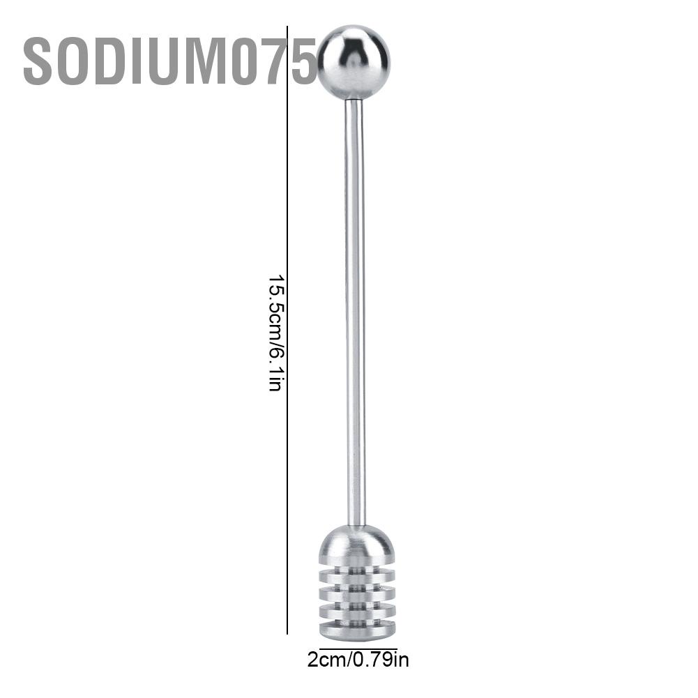 Có thể bán buôn Thép không gỉ rắn chắc bằng thép Máy khuấy mật ong Dụng cụ trộn thìa Sodium075 Hàng giao ngay