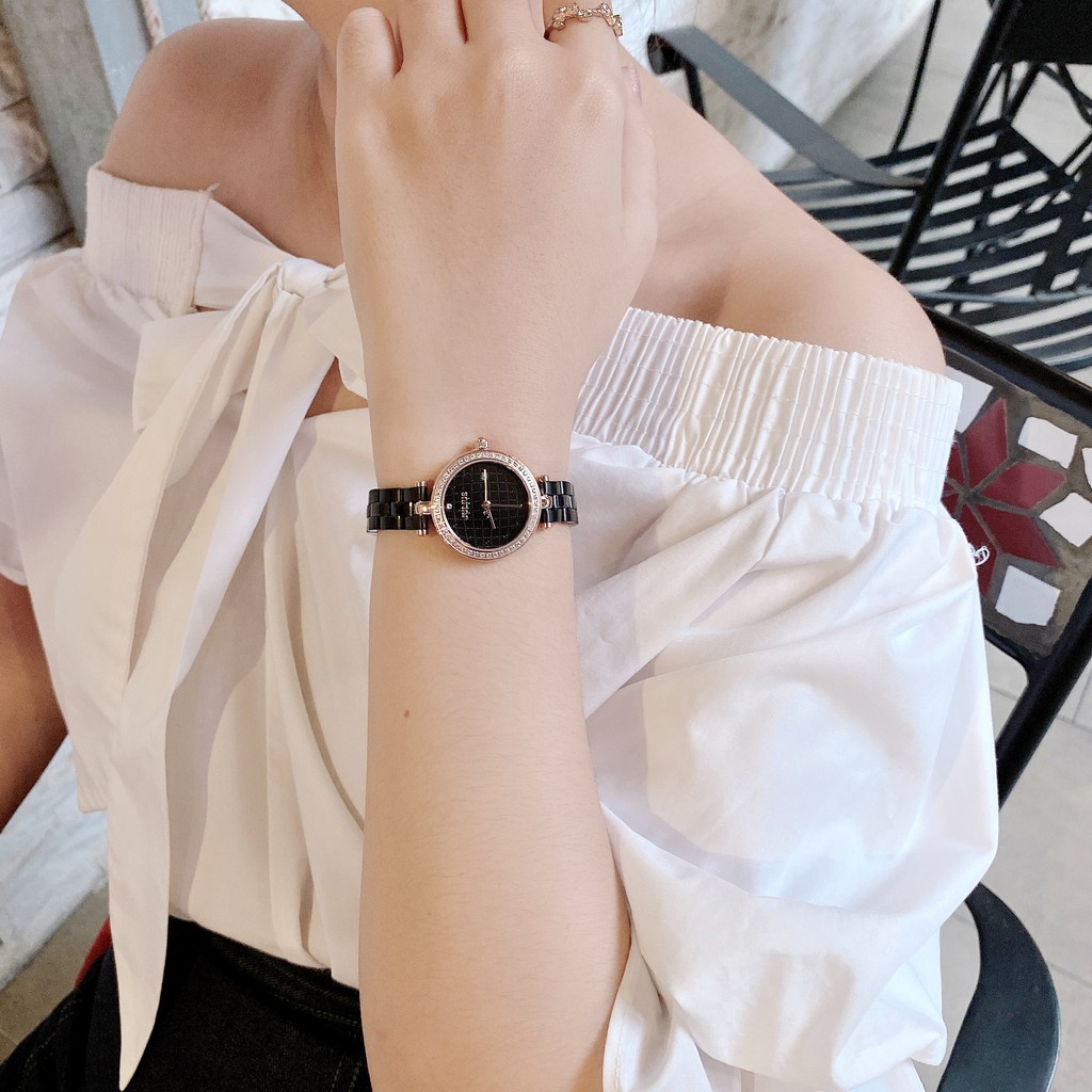 Đồng hồ nữ JS-049 JULIUS STAR Hàn Quốc kính sapphire dây thép