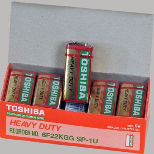 Pin vuông 9V Toshiba 6F22 Heavy Duty - Hộp 10 viên